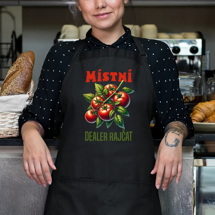 Místní dealer rajčat - zástěra s potiskem