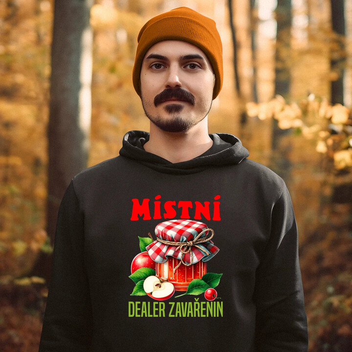 Místní dealer zavařenin - pánská mikina s potiskem
