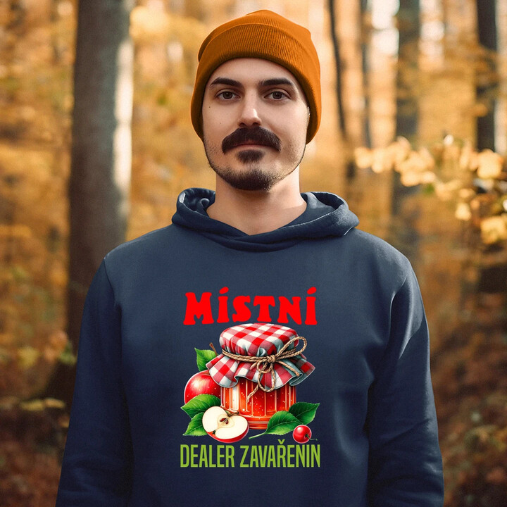 Místní dealer zavařenin - pánská mikina s potiskem