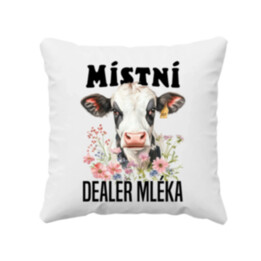 Místní dealer mléka - polštář s potiskem