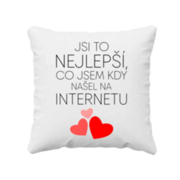Jsi to nejlepší, co jsem kdy našel na internetu - polštář s potiskem