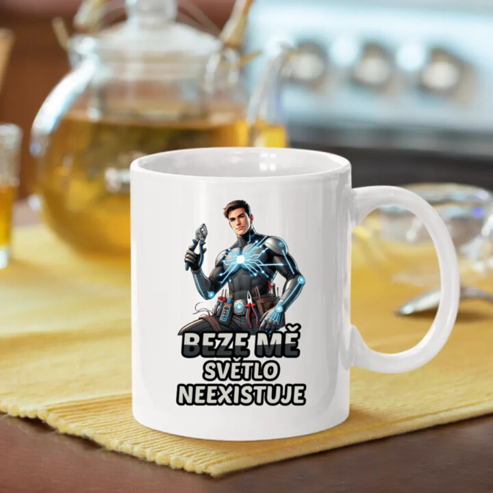Beze mě světlo neexistuje - hrnek s potiskem