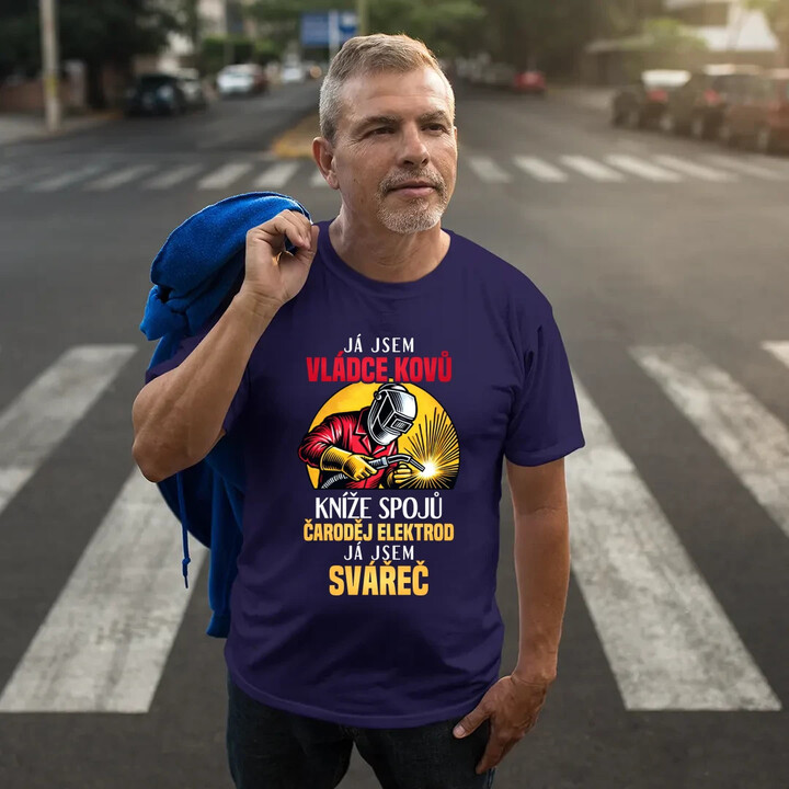 Já jsem vládce kovů - já jsem svářeč  - pánské tričko s potiskem