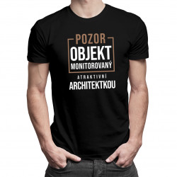 Objekt monitorovaný atraktivní architektkou - pánské tričko s potiskem