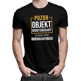 Objekt monitorovaný atraktivní řidičkou - pánské tričko s potiskem