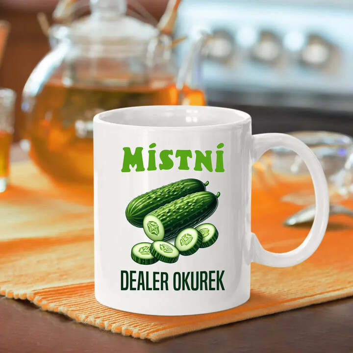 Místní dealer okurek - hrnek s potiskem