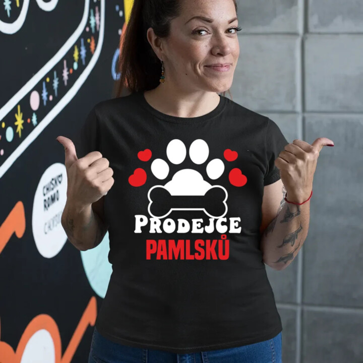 Prodejce pamlsků  - dámské tričko s potiskem