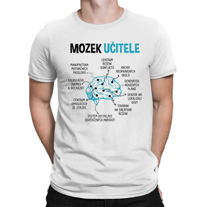 Mozek učitele - pánské tričko s potiskem