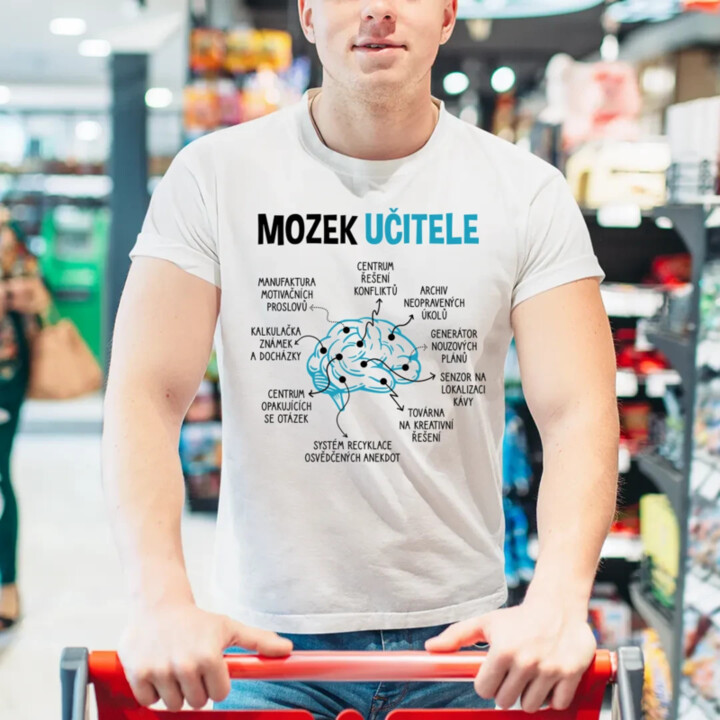 Mozek učitele - pánské tričko s potiskem