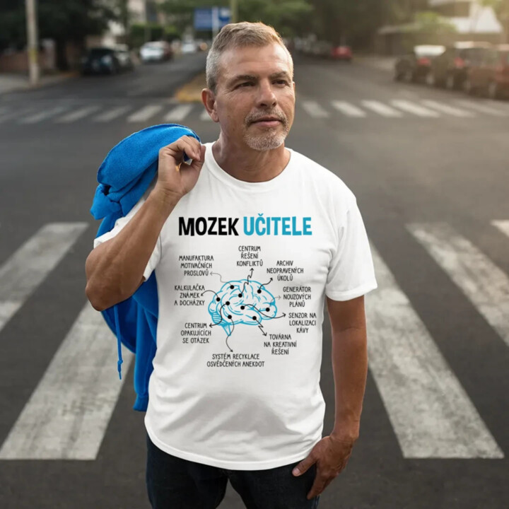 Mozek učitele - pánské tričko s potiskem