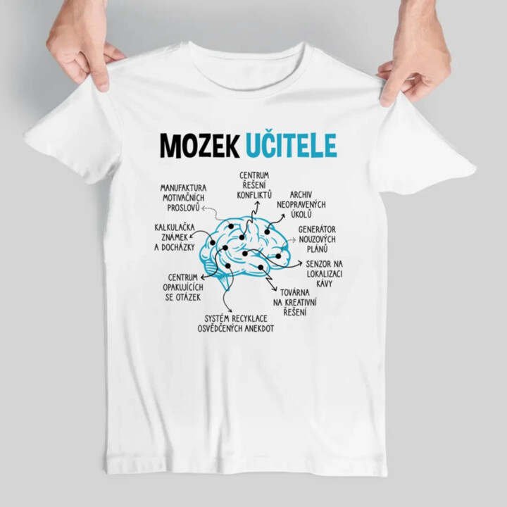 Mozek učitele - pánské tričko s potiskem