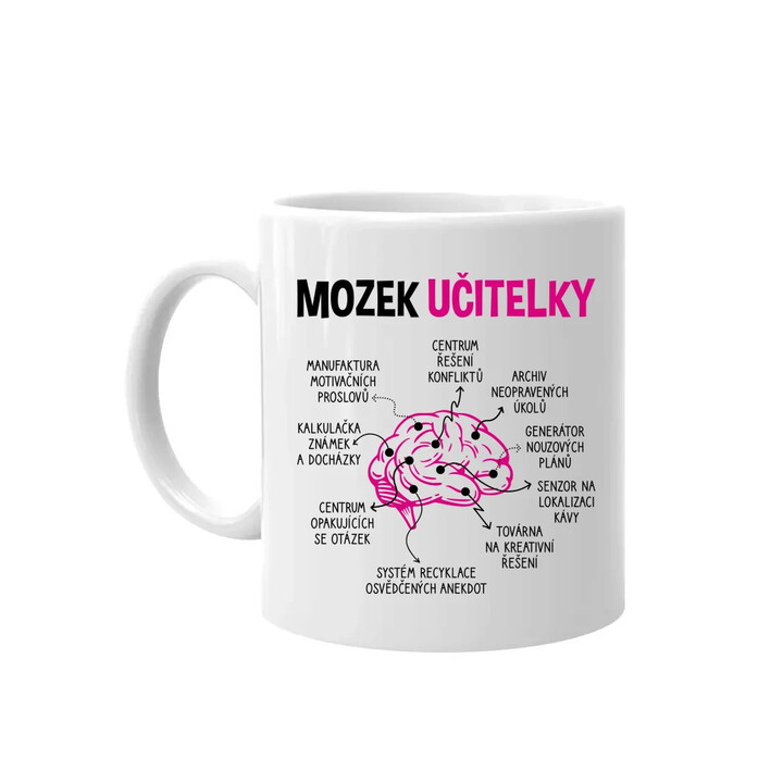 Mozek učitelky - hrnek s potiskem