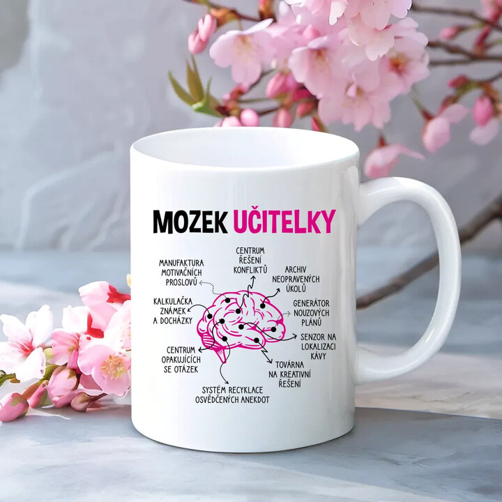 Mozek učitelky - hrnek s potiskem