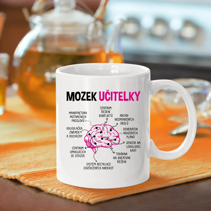 Mozek učitelky - hrnek s potiskem