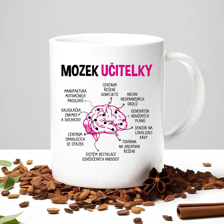Mozek učitelky - hrnek s potiskem