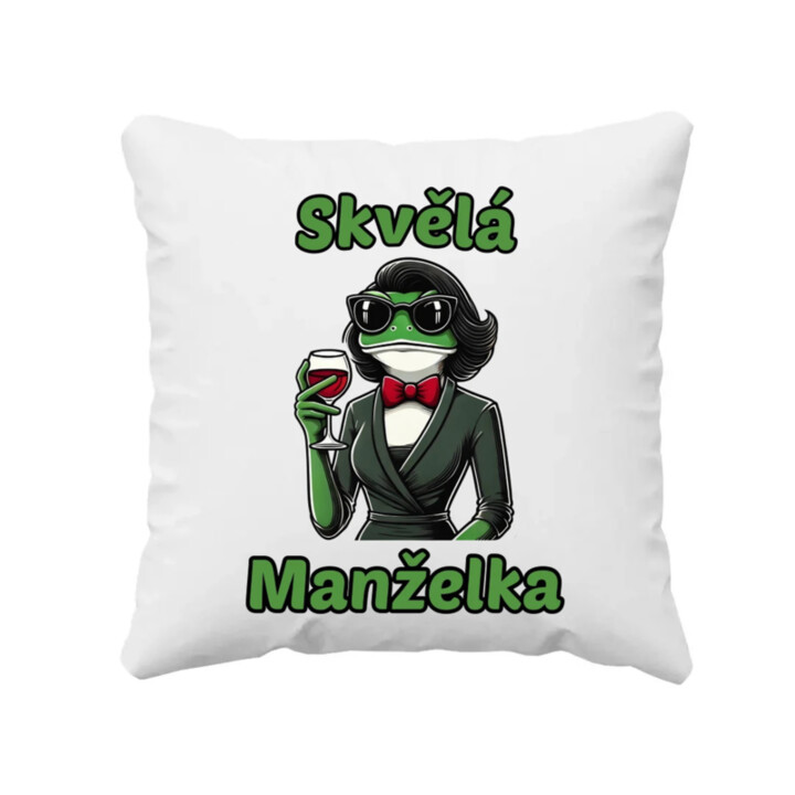 Skvělá manželka - polštář s potiskem