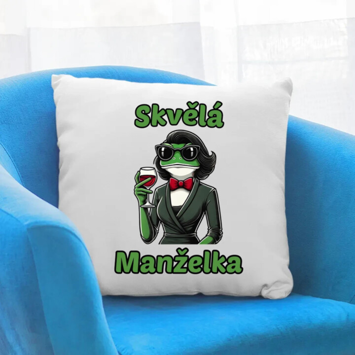 Skvělá manželka - polštář s potiskem