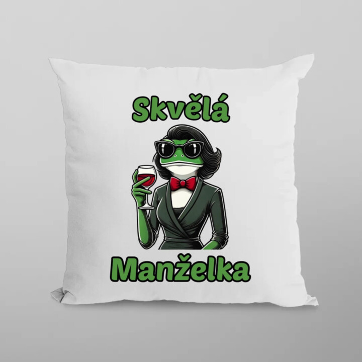 Skvělá manželka - polštář s potiskem