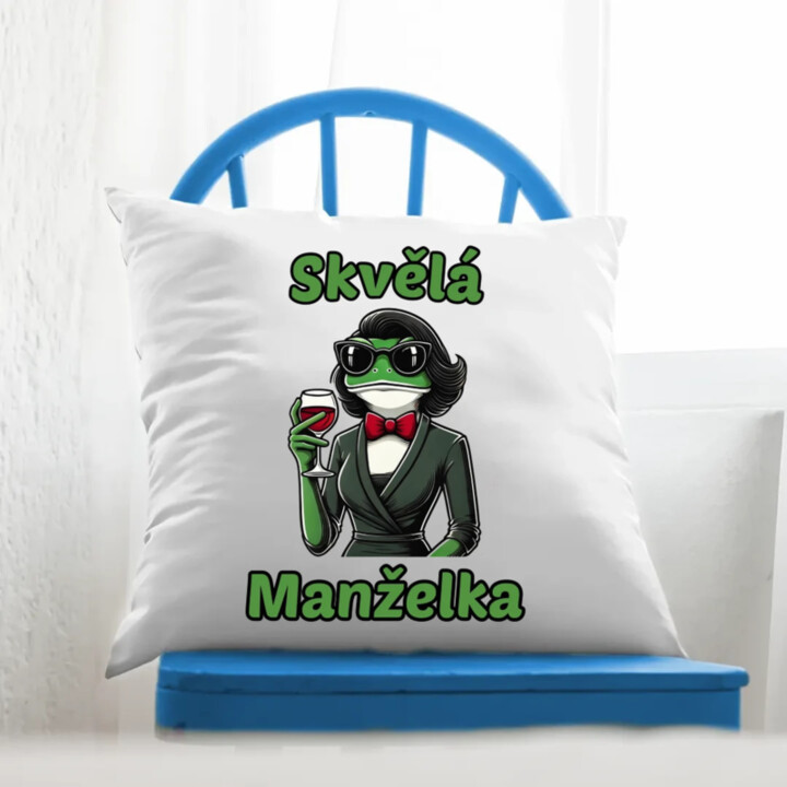 Skvělá manželka - polštář s potiskem