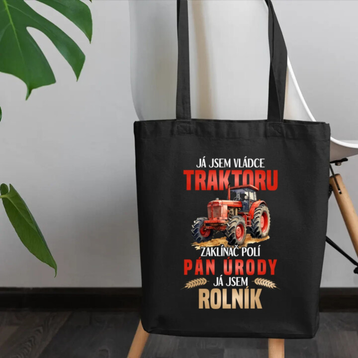 Já jsem vládce traktoru, zaklínač polí - rolník - taška s potiskem
