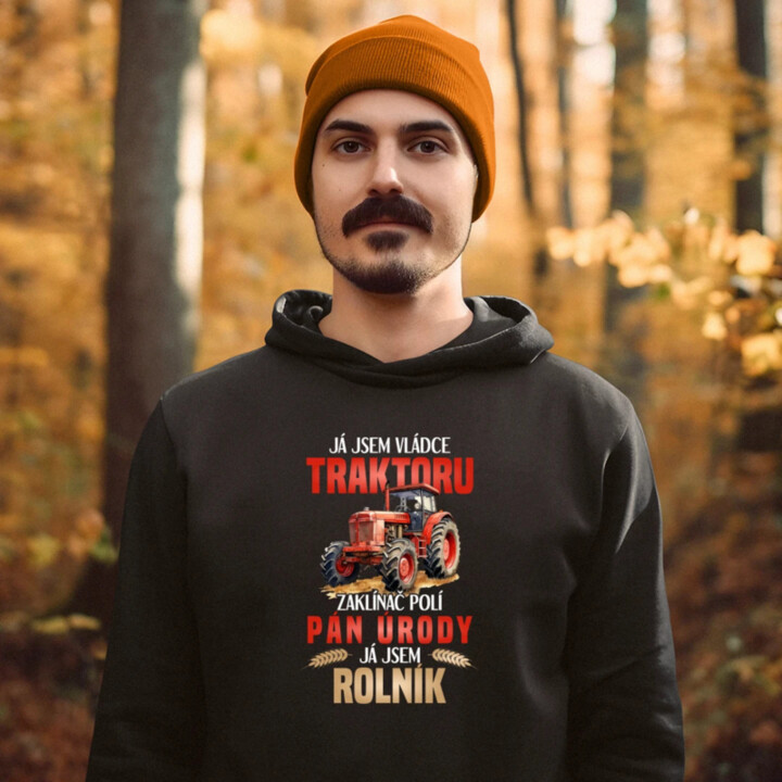 Já jsem vládce traktoru, zaklínač polí - rolník - pánská mikina s potiskem