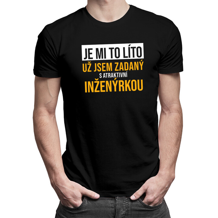Zadaný s atraktivní inženýrkou - pánské tričko s potiskem