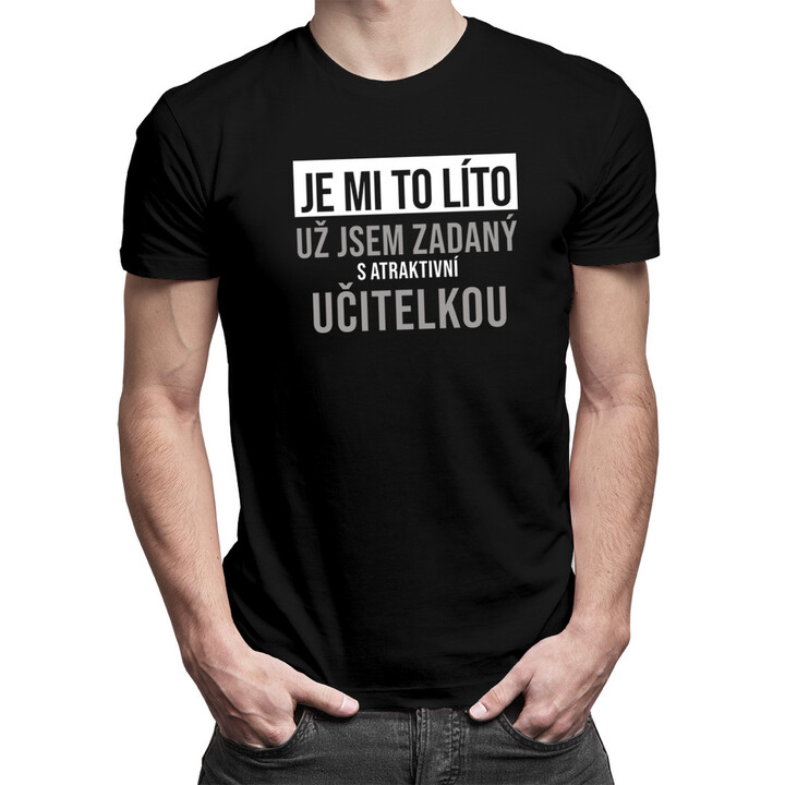Zadaný s atraktivní učitelkou - pánské tričko s potiskem