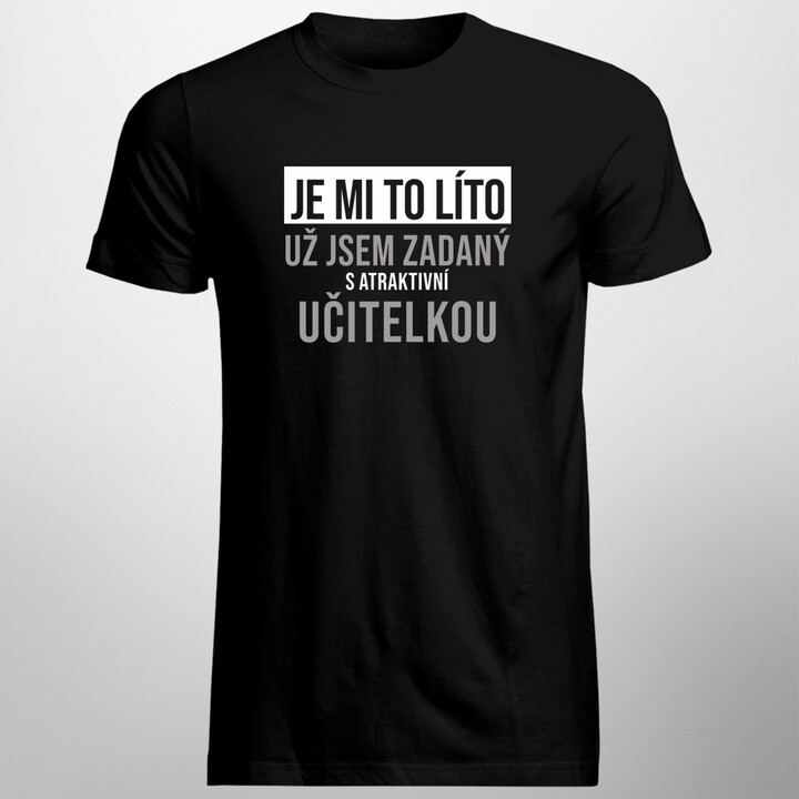 Zadaný s atraktivní učitelkou - pánské tričko s potiskem