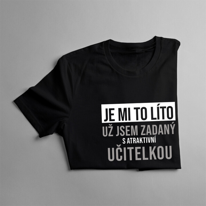 Zadaný s atraktivní učitelkou - pánské tričko s potiskem