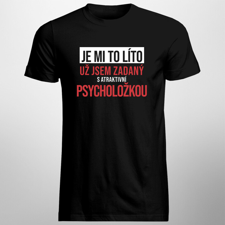 Zadaný s atraktivní psycholožkou - pánské tričko s potiskem