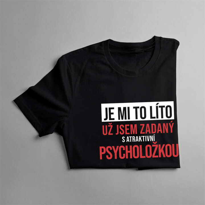 Zadaný s atraktivní psycholožkou - pánské tričko s potiskem