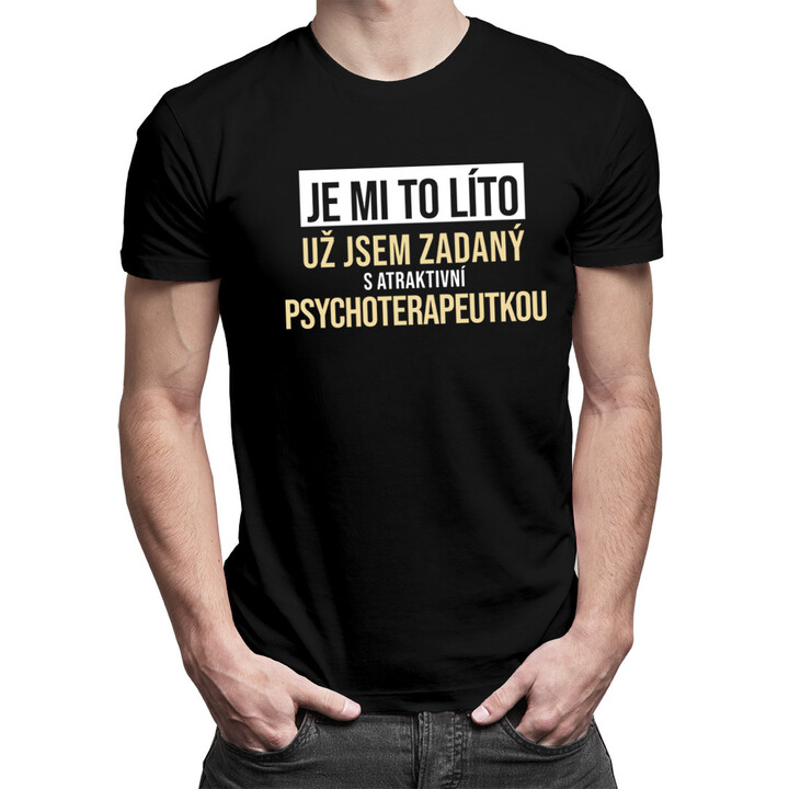 Zadaný s atraktivní psychoterapeutkou - pánské tričko s potiskem