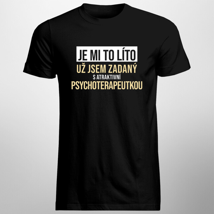 Zadaný s atraktivní psychoterapeutkou - pánské tričko s potiskem