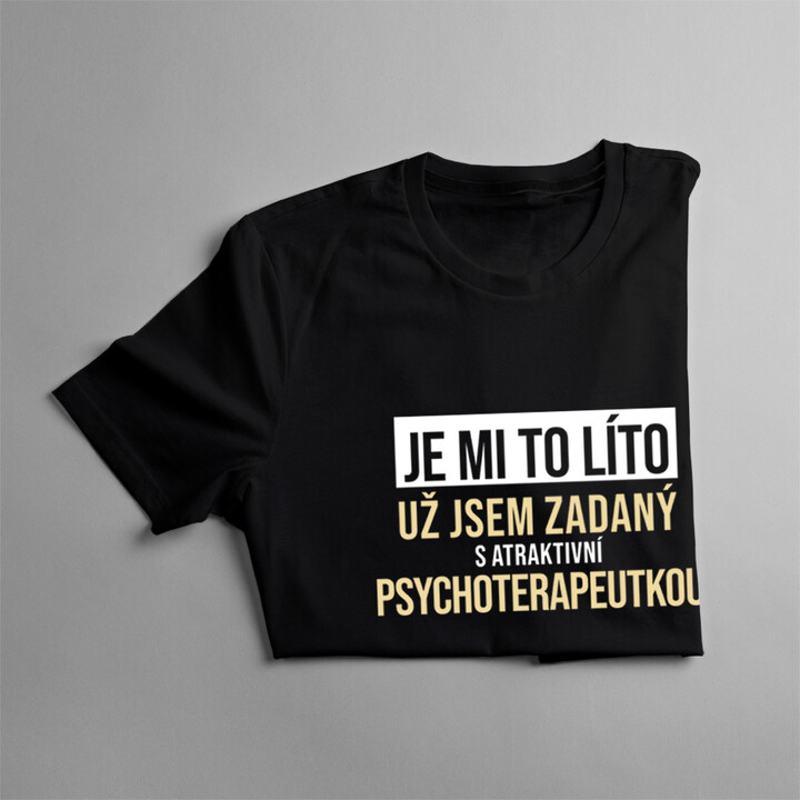Zadaný s atraktivní psychoterapeutkou - pánské tričko s potiskem