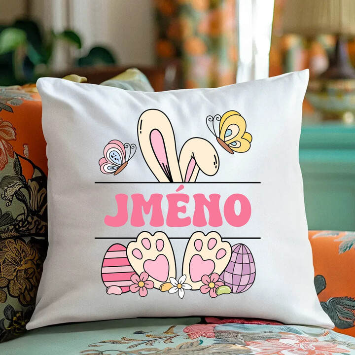 Velikonoce - jméno - polštář s potiskem - personalizovaný produkt