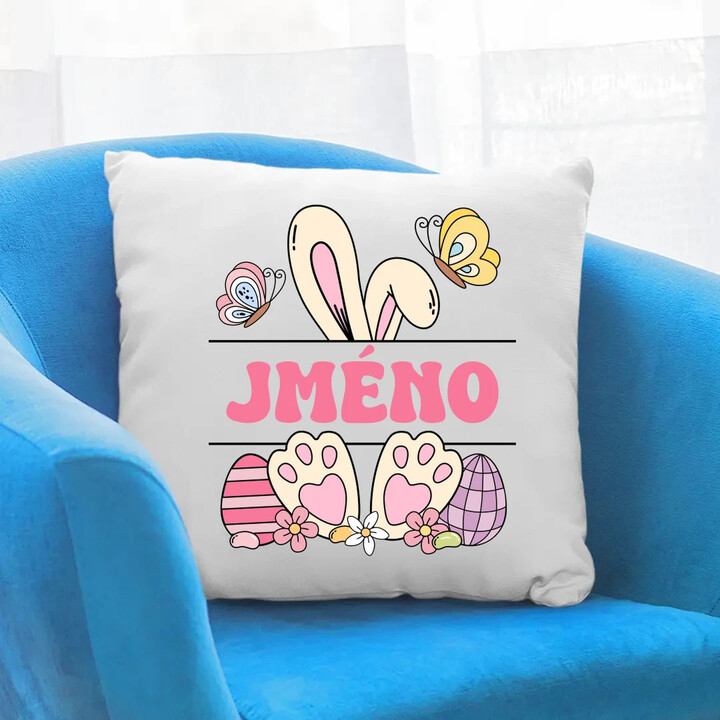 Velikonoce - jméno - polštář s potiskem - personalizovaný produkt