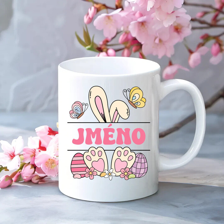 Velikonoce - jméno - hrnek s potiskem - personalizovaný produkt