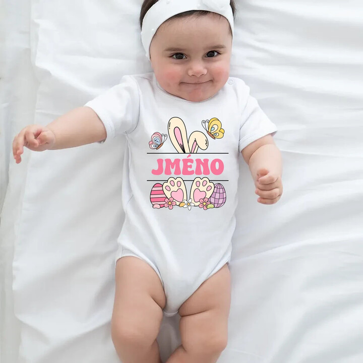 Velikonoce - jméno - dětské body s potiskem - personalizovaný produkt