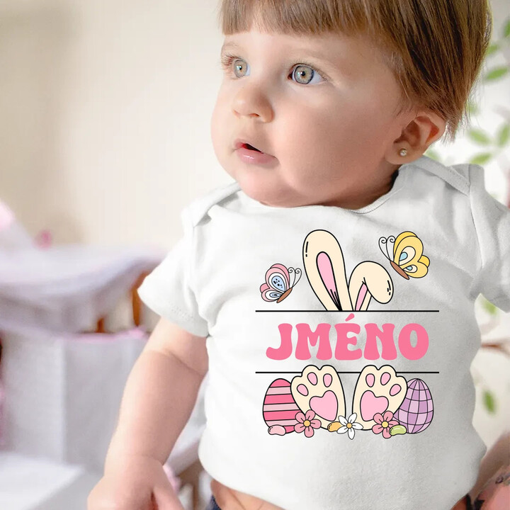 Velikonoce - jméno - dětské body s potiskem - personalizovaný produkt