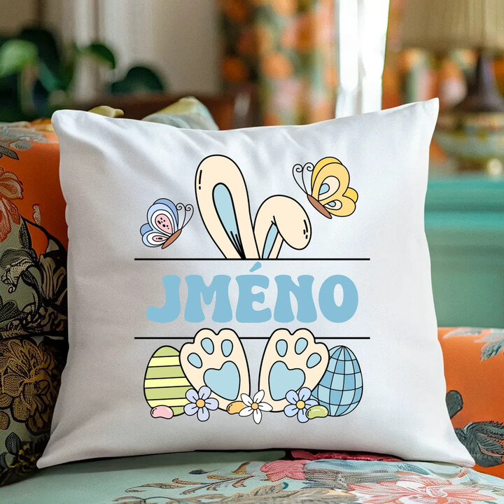 Velikonoce - jméno - polštář s potiskem - personalizovaný produkt