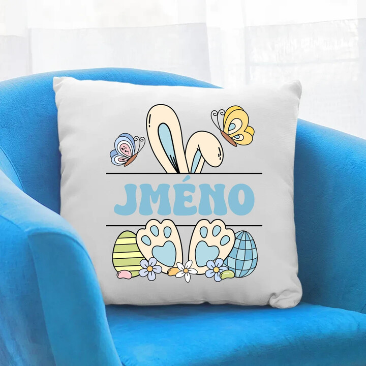 Velikonoce - jméno - polštář s potiskem - personalizovaný produkt