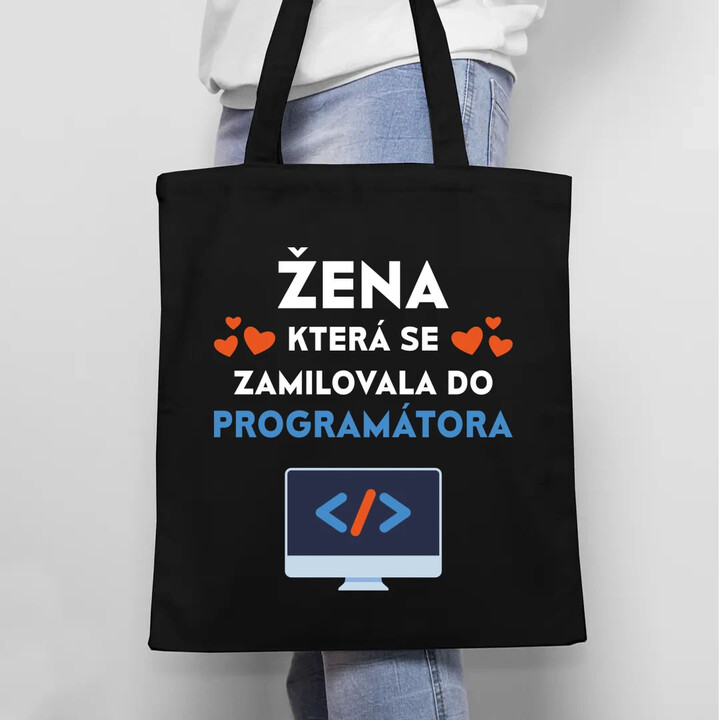 Žena, která se zamilovala do programátora - taška s potiskem