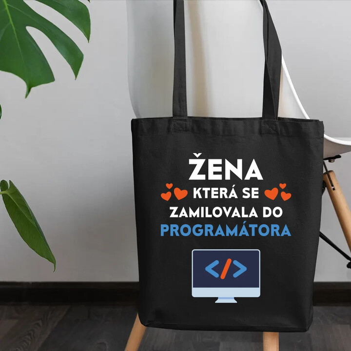 Žena, která se zamilovala do programátora - taška s potiskem