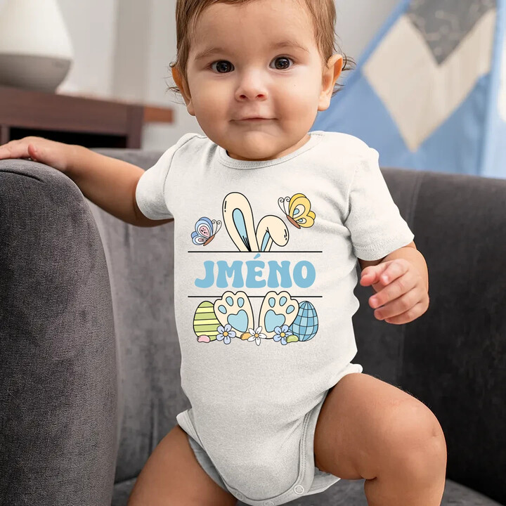 Velikonoce - jméno - dětské body s potiskem - personalizovaný produkt