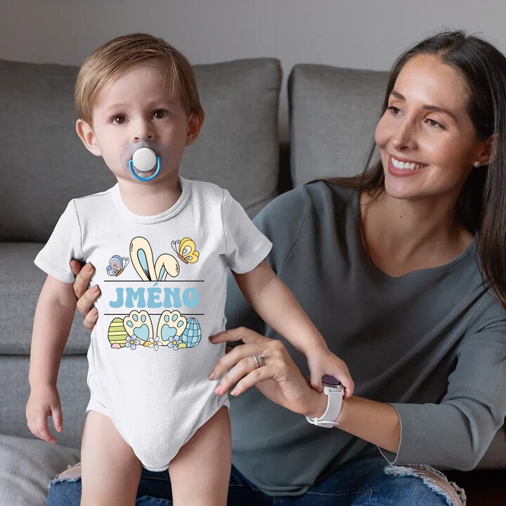 Velikonoce - jméno - dětské body s potiskem - personalizovaný produkt