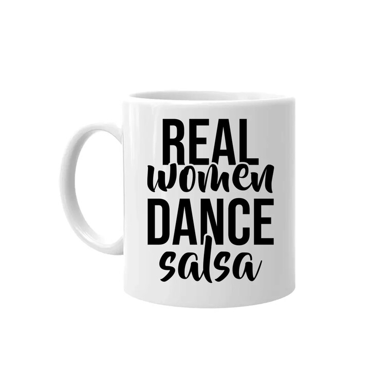 Real women dance salsa - hrnek s potiskem