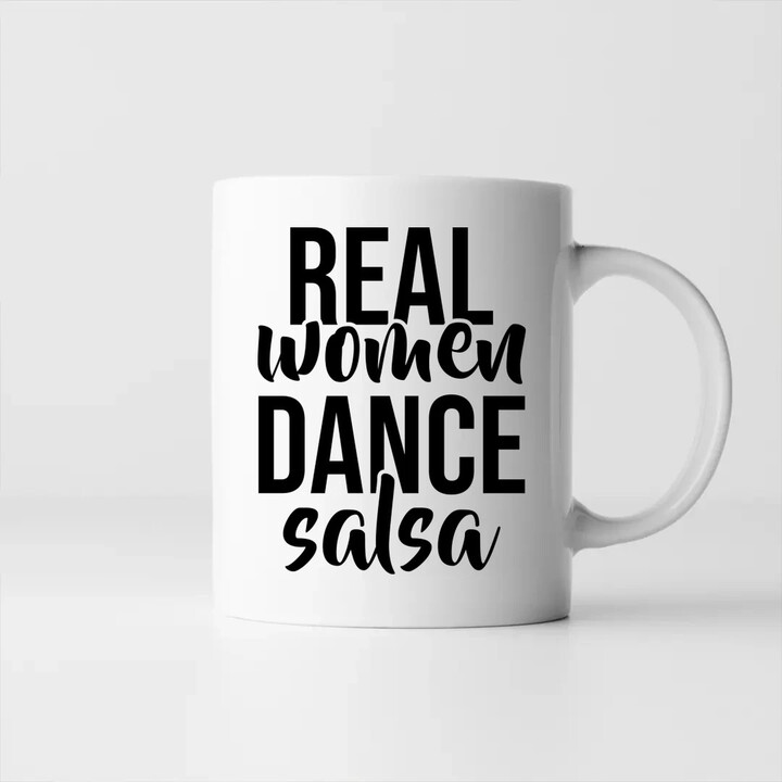 Real women dance salsa - hrnek s potiskem