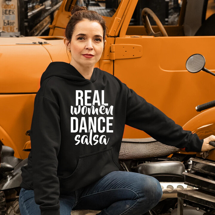 Real women dance salsa - dámská mikina s potiskem