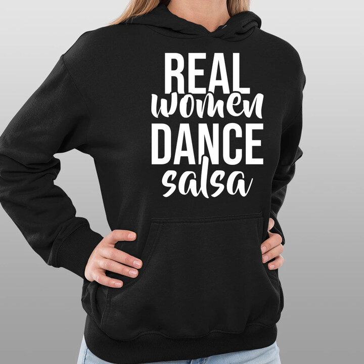 Real women dance salsa - dámská mikina s potiskem