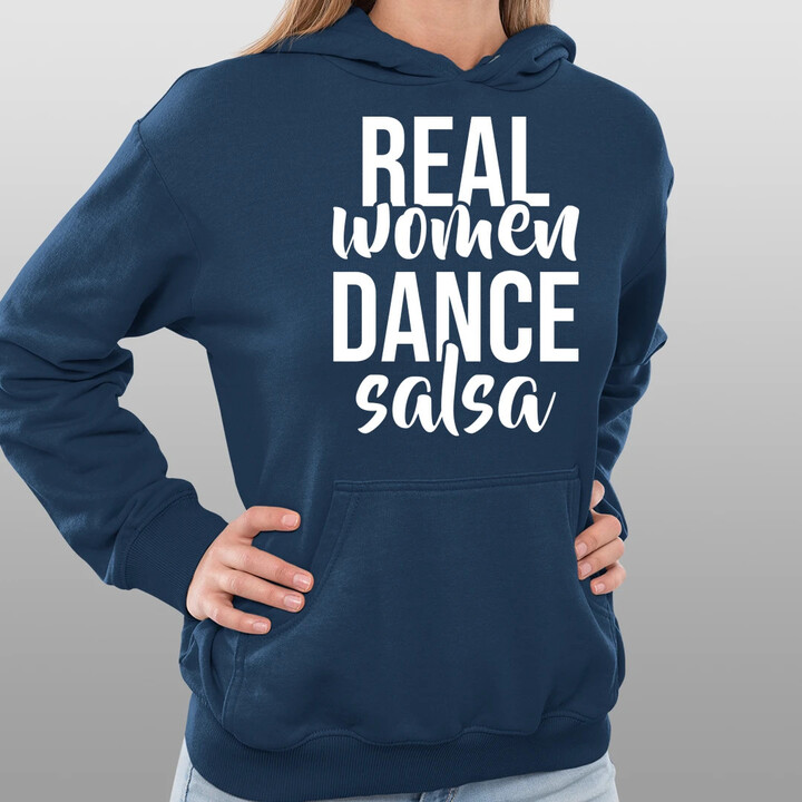 Real women dance salsa - dámská mikina s potiskem
